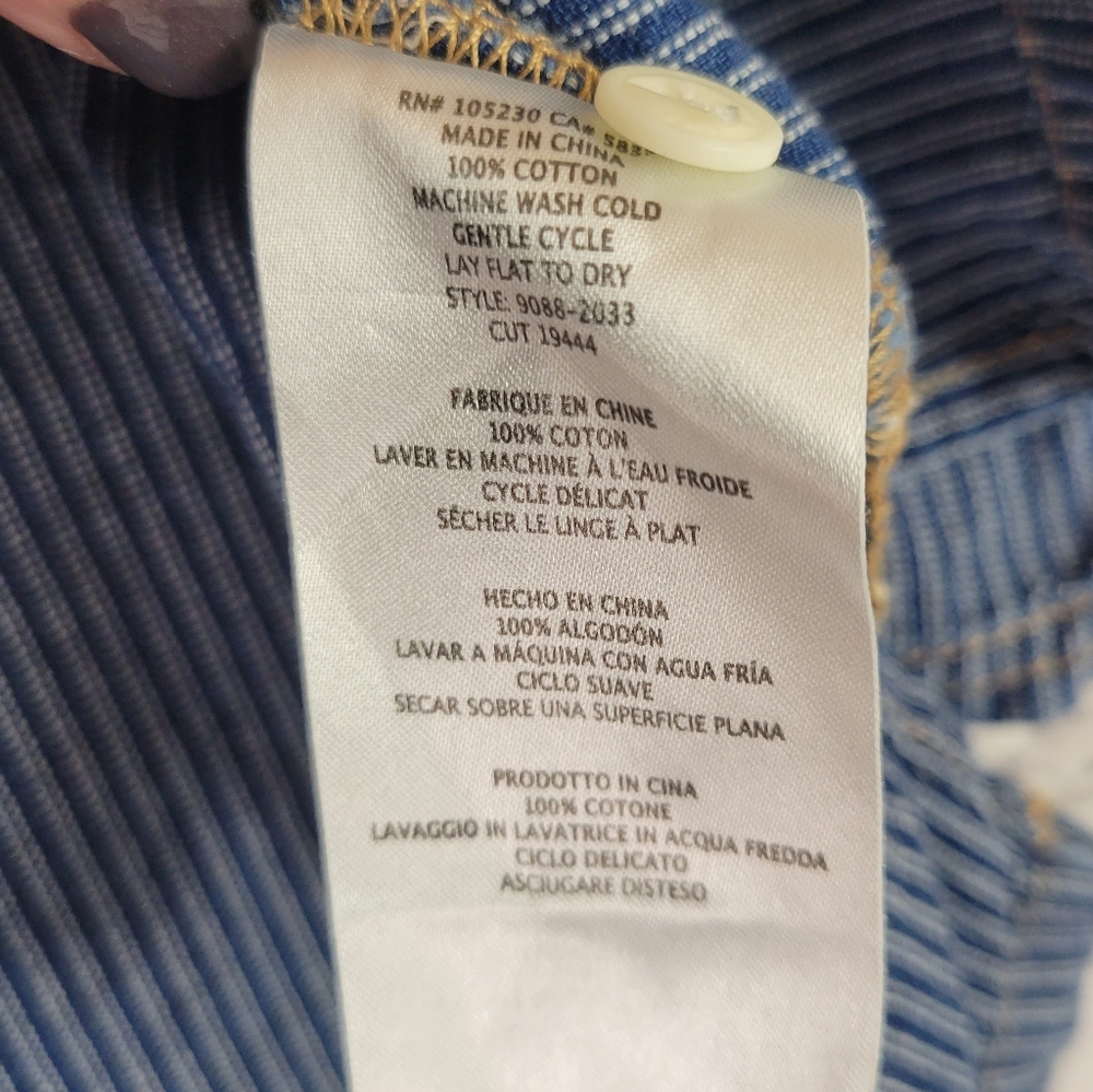 CURRENT/ELLIOTT Pintuck Chambray Railroad Stripe Shirt - Picture 9 of 10